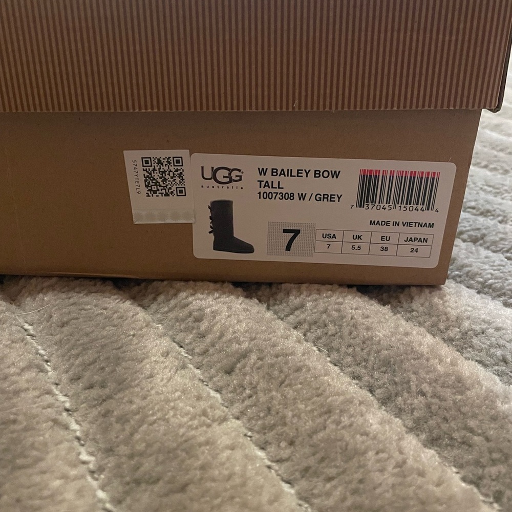 UGG Bailey Bow Tall Boots - Gray